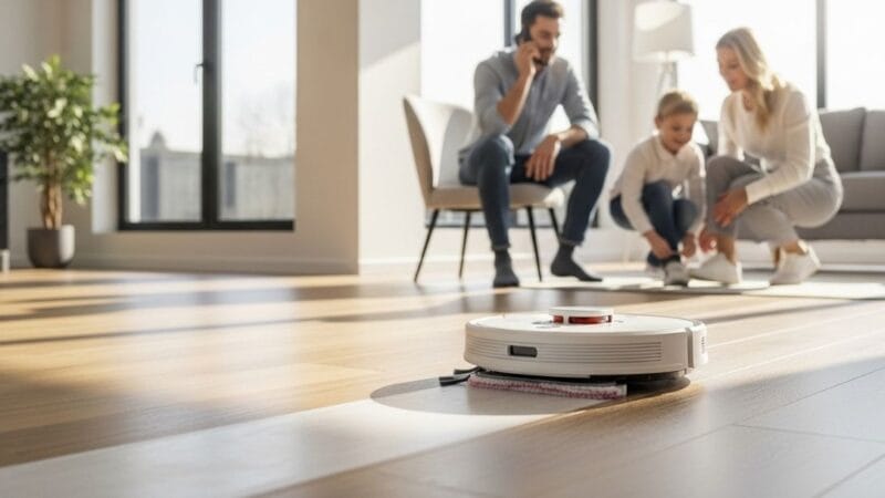 Pourquoi un robot aspirateur et laveur de sols est idéal pour les foyers actifs